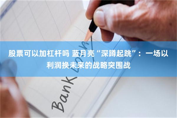 股票可以加杠杆吗 蓝月亮“深蹲起跳”：一场以利润换未来的战略突围战