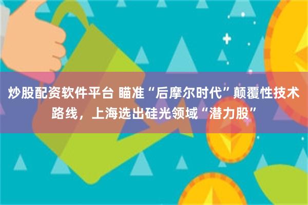 炒股配资软件平台 瞄准“后摩尔时代”颠覆性技术路线，上海选出硅光领域“潜力股”